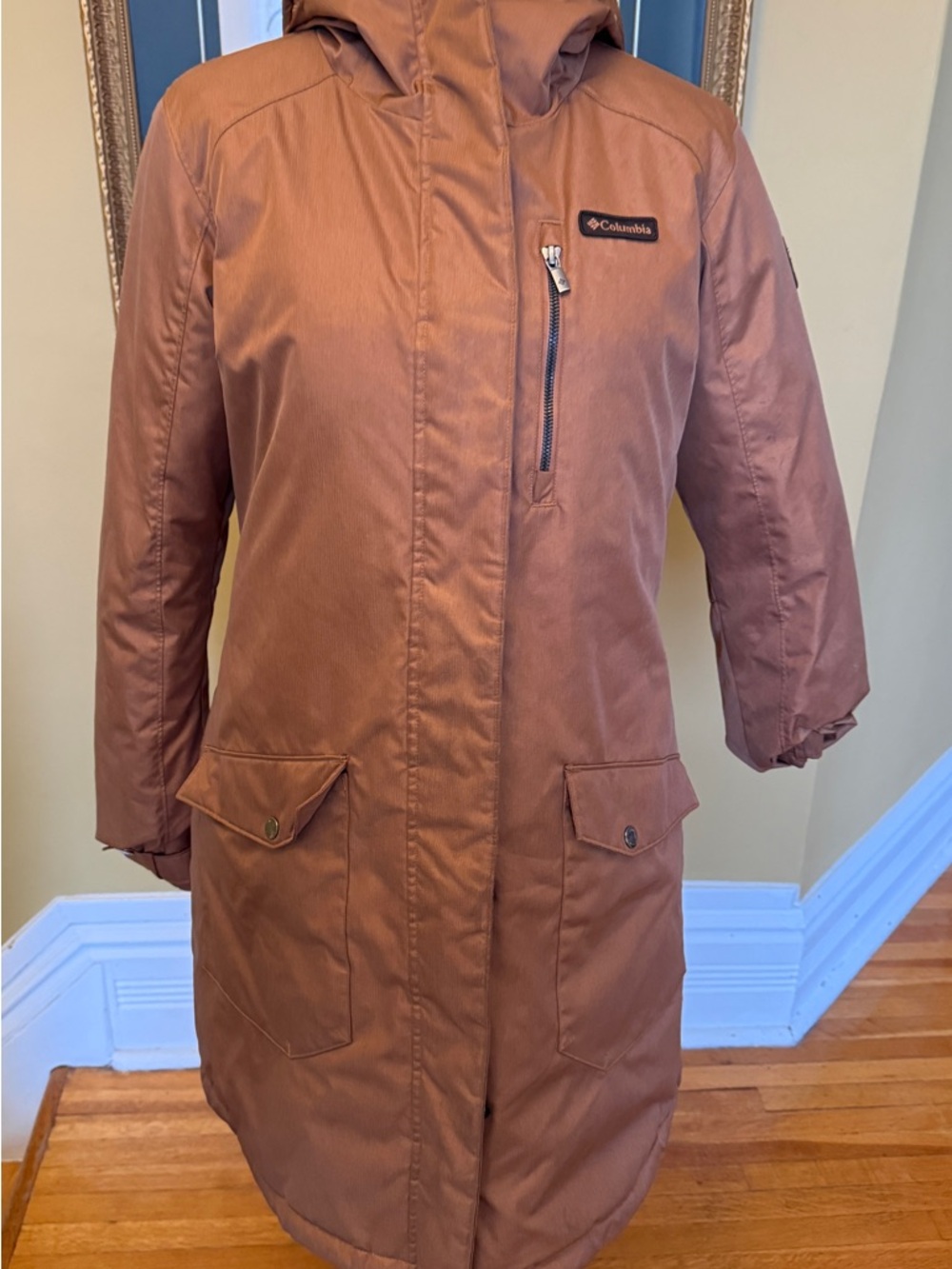 Columbia Women's Rust Hooded Ski Parka Jacket